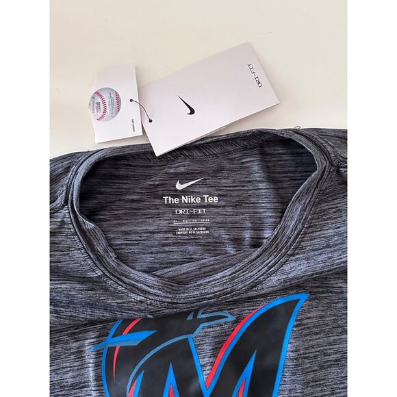 Florida Miami Marlins Shirt Youth XL 18/20 Nike Tee Dri Fit MLB Authentic NWT - Picture 3 of 5